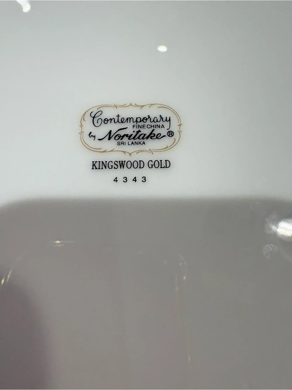 Noritake Kingswood Gold Black Accent Salad Plates Set-4